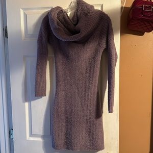 Furry fable knit dress